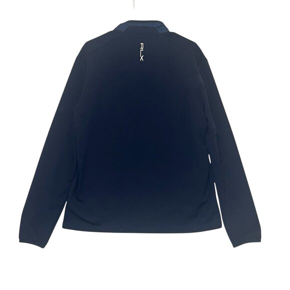 RLX Ralph Lauren Men’s GOLF Hybrid Mockneck Jacket Wool Blend Navy Full Zipper - Picture 5 of 16